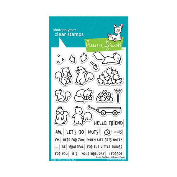 Lawn Fawn Clear Stamps Let's Go Nuts