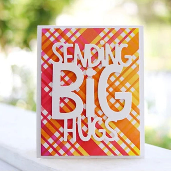 Lawn Fawn Stencil Plaid