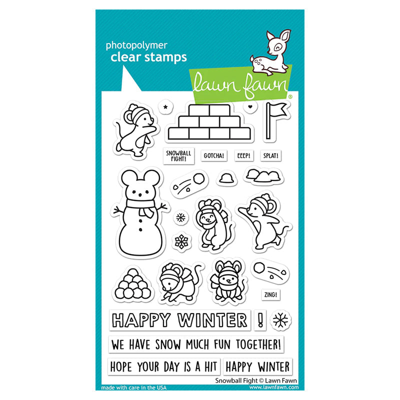 Lawn Fawn Clear Stamps Snowball Fight