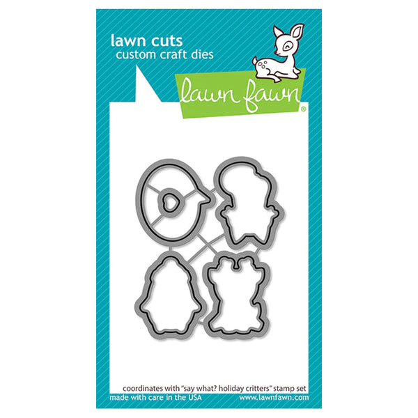Lawn Fawn Dies Say What? Holiday Critters