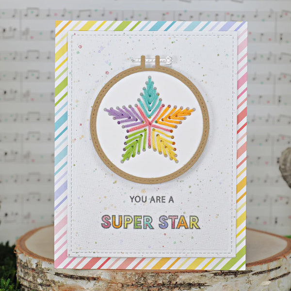 Lawn Fawn Dies Embroidery Hoop Star Add-On