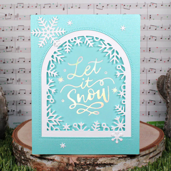 Lawn Fawn Hot Foil Plate Foiled Sentiments Let It Snow