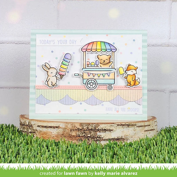 Lawn Fawn Clear Stamps Treat Cart Sentiments Add-On