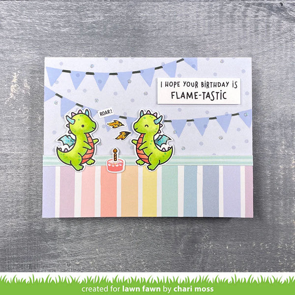 Lawn Fawn Clear Stamps Little Dragon Flip-Flop