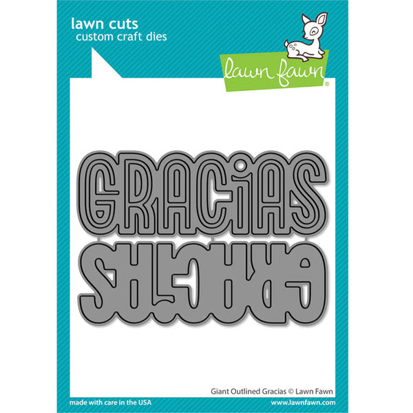 Lawn Fawn Dies Giant Outlined Gracias