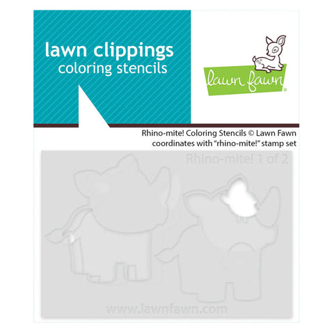 Lawn Fawn Stencil Rhino-Mite!