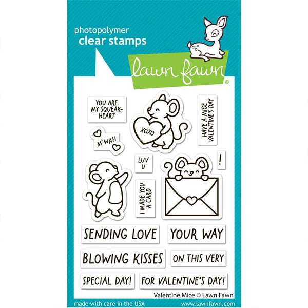 Lawn Fawn Clear Stamps Valentine Mice