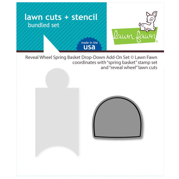 Lawn Fawn Dies Reveal Wheel Spring Basket Drop-Down Add-On