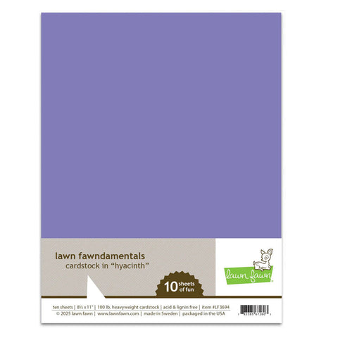 Lawn Fawn Cardstock 8.5x11 10pc Hyacinth
