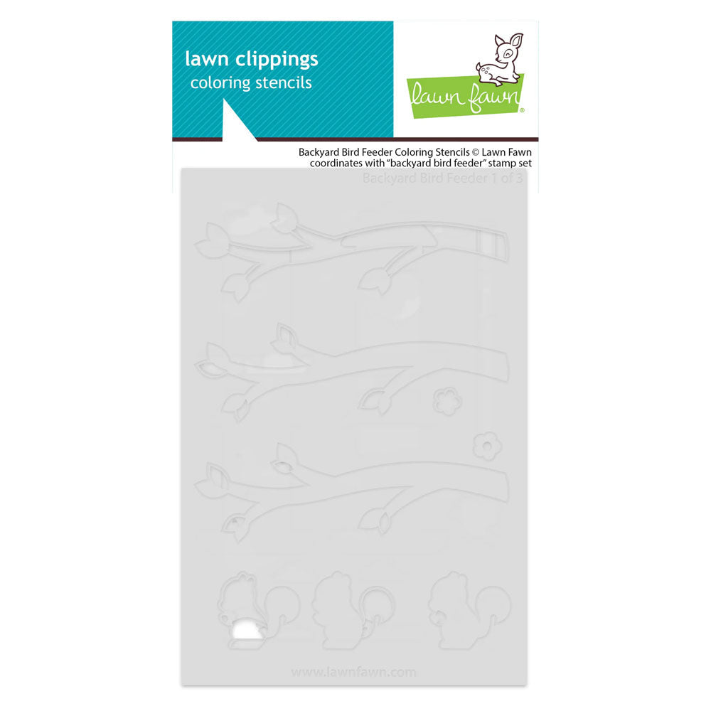 Lawn Fawn Stencil Backyard Bird Feeder