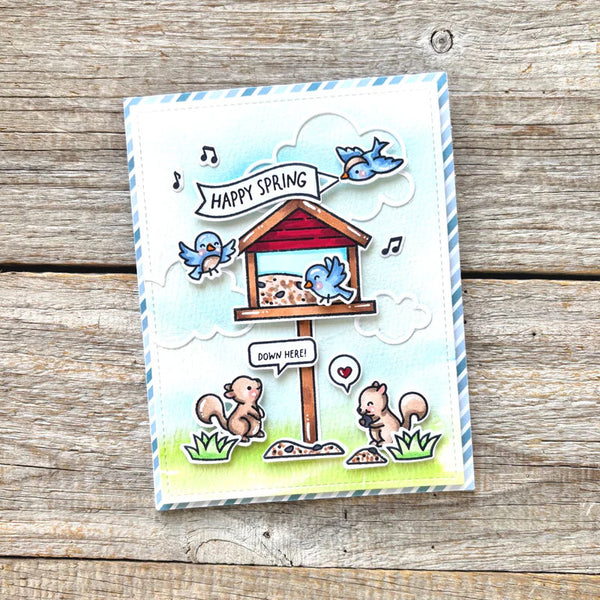 Lawn Fawn Stencil Backyard Bird Feeder Add-On