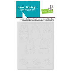 Lawn Fawn Stencil Little Woodland Library Friends
