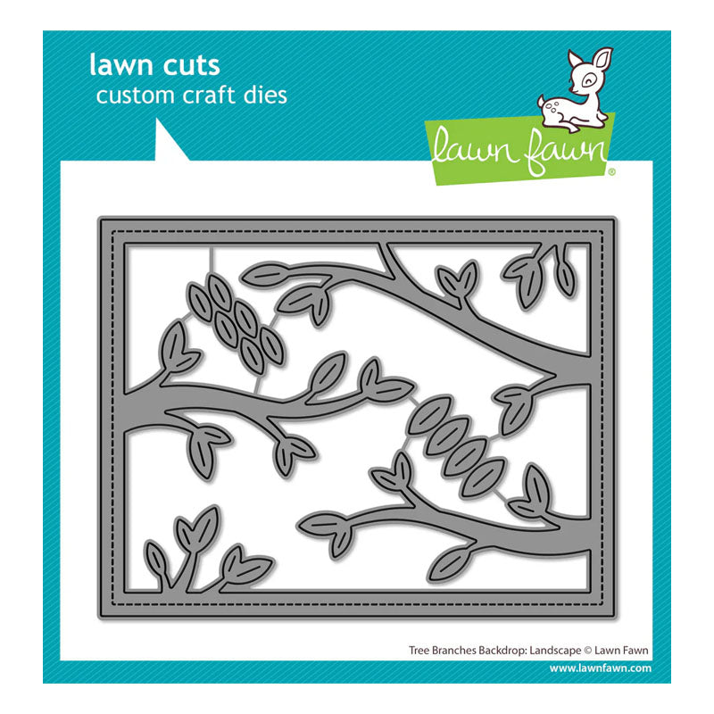 Lawn Fawn Dies Tree Branches Backdrop: Landscape