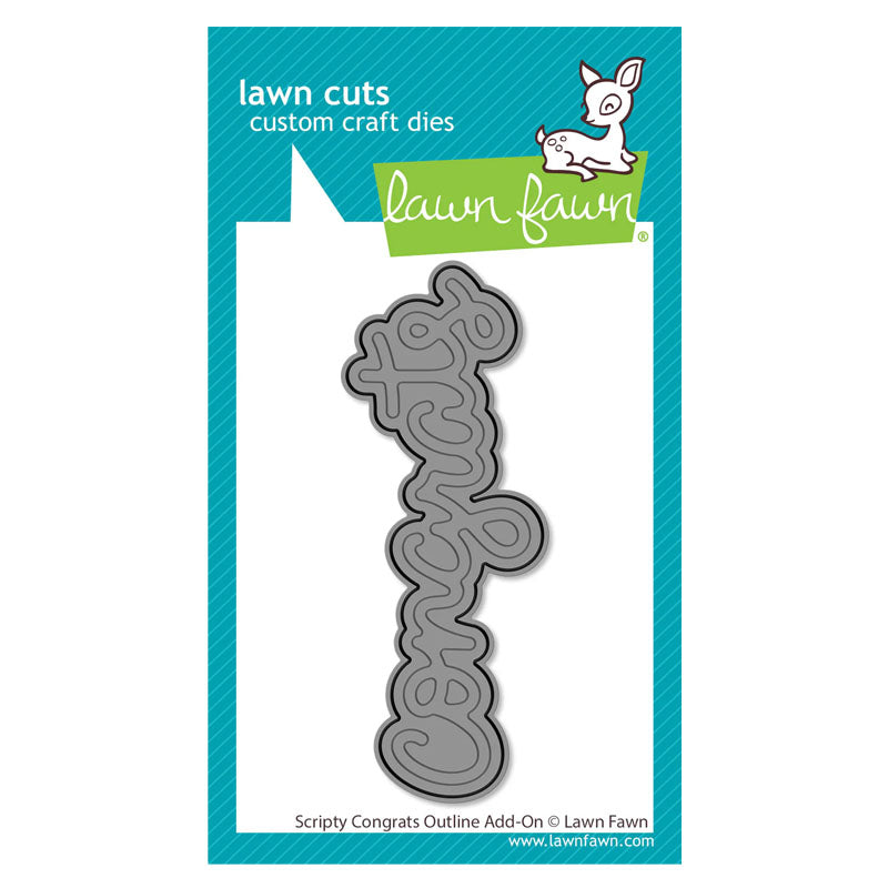 Lawn Fawn Dies Scripty Congrats Outline Add-On
