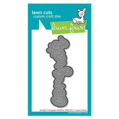 Lawn Fawn Dies Scripty Congrats Outline Add-On
