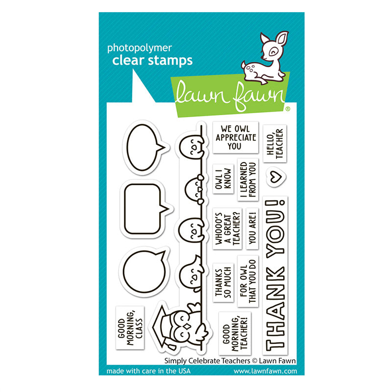 Lawn Fawn Clear Stamps Simply Celebrate Teachers