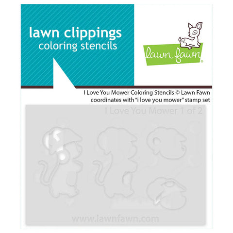 Lawn Fawn Stencil I Love You Mower