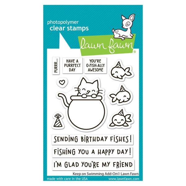 Lawn Fawn Clear Stamps Keep On Swimming Add-On