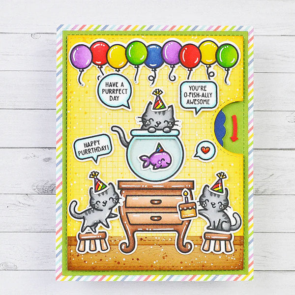 Lawn Fawn Clear Stamps Keep On Swimming Add-On