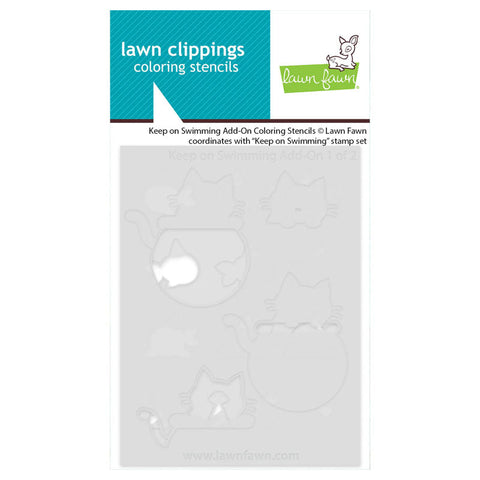 Lawn Fawn Stencil Keep On Swimming Add-On