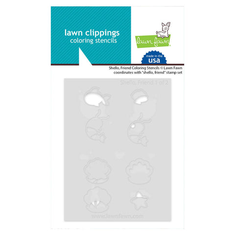 Lawn Fawn Stencil Shello, Friend