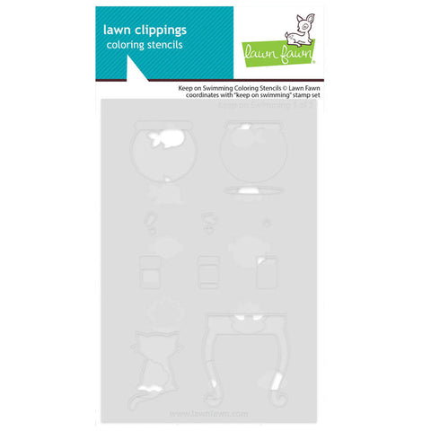 Lawn Fawn Stencil Keep On Swimming