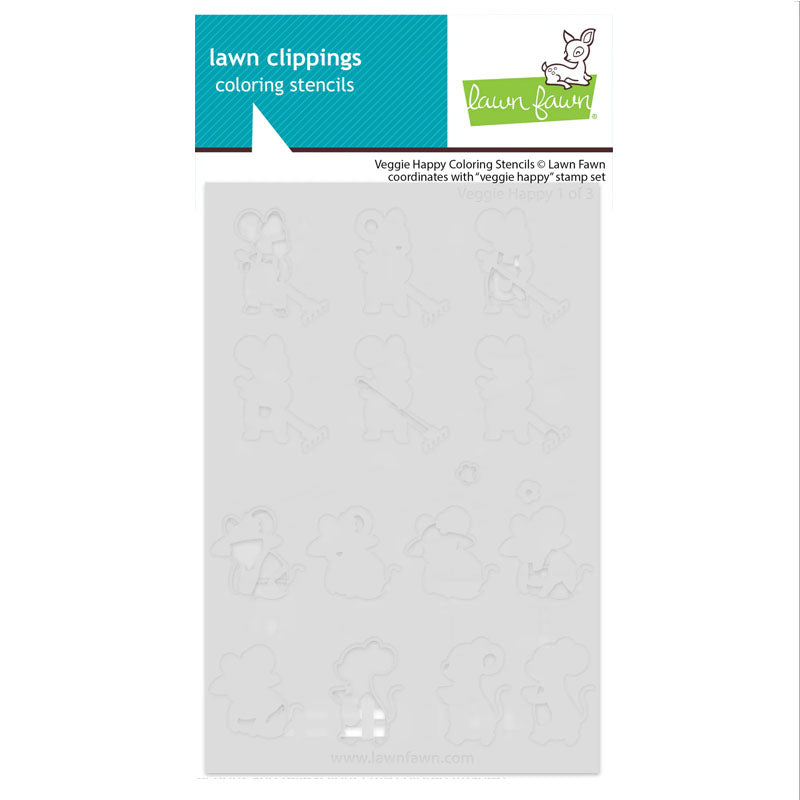 Lawn Fawn Stencil Veggie Happy