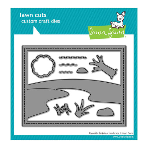 Lawn Fawn Dies Riverside Backdrop: Landscape