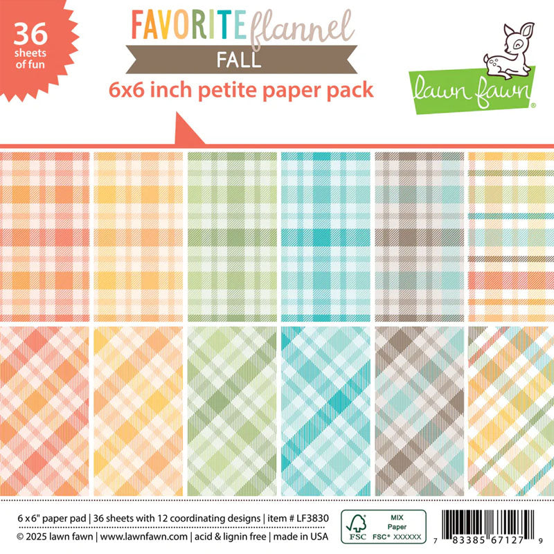 Lawn Fawn Paper 6x6 Favorite Flannel Fall