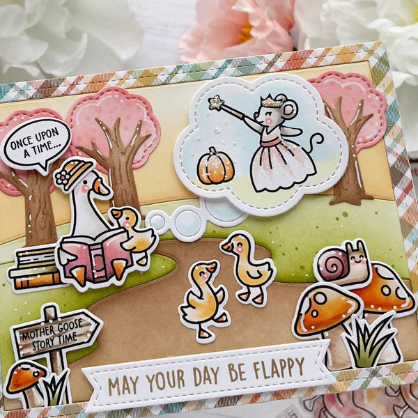 Lawn Fawn Clear Stamps Silly Goose! Sentiment
