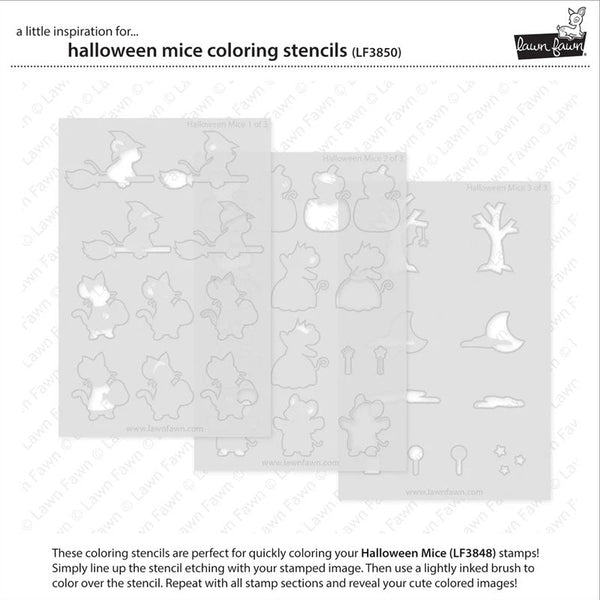 Lawn Fawn Stencil Halloween Mice