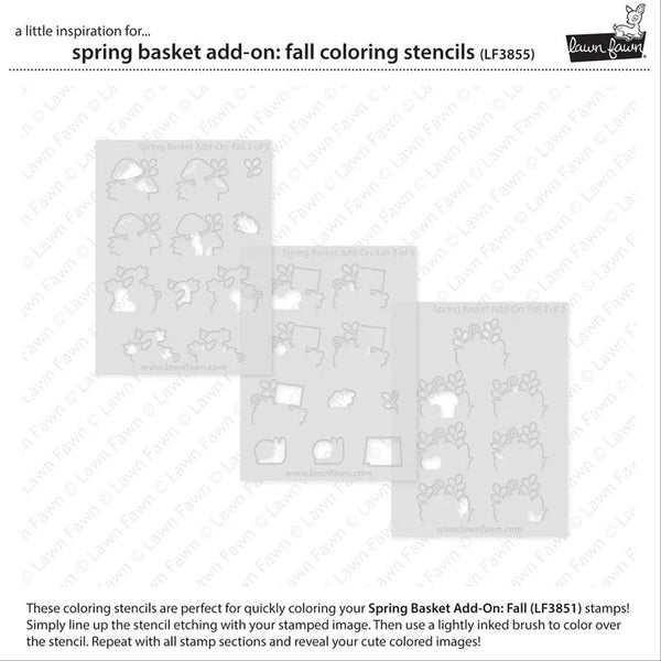 Lawn Fawn Stencil Spring Basket Add-On: Fall
