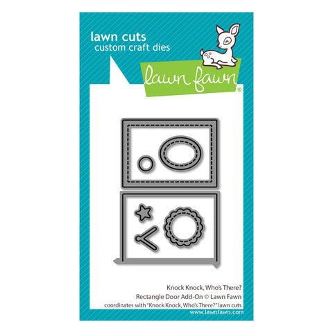 Lawn Fawn Dies Knock Knock, Who's There? Rectangle Door Add-On