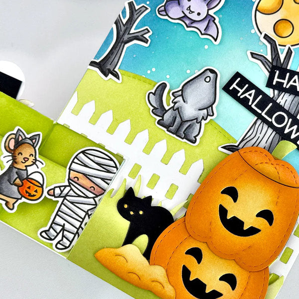 Lawn Fawn Dies Knock Knock, Who's There? Rectangle Door Add-On