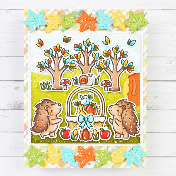 Lawn Fawn Dies Fall Leaves Border
