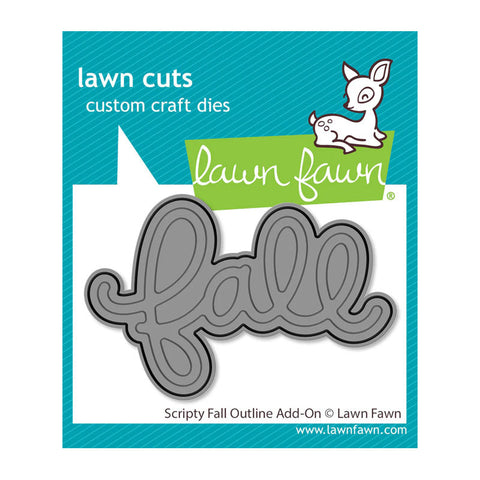 Lawn Fawn Dies Scripty Fall Outline Add-On