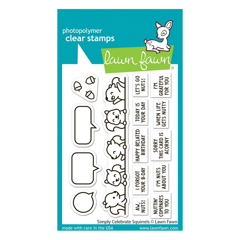 Lawn Fawn Clear Stamps Simply Celebrate Squirrels