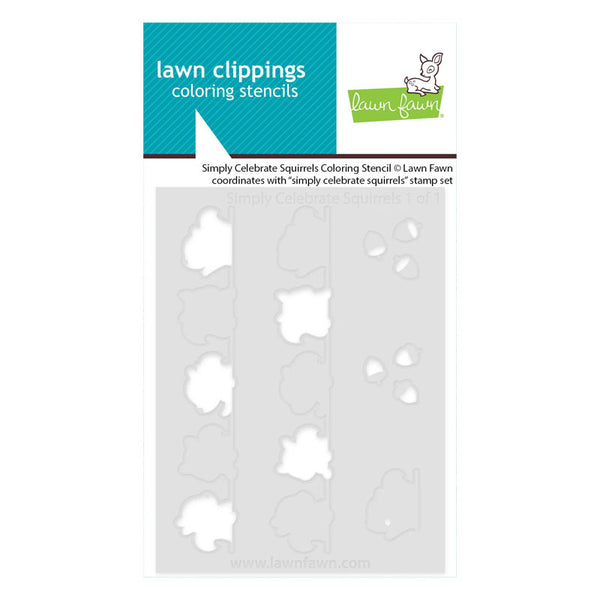 Lawn Fawn Stencil Simply Celebrate Squirrels