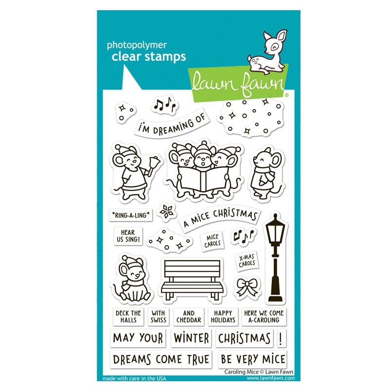 Lawn Fawn Clear Stamps Caroling Mice