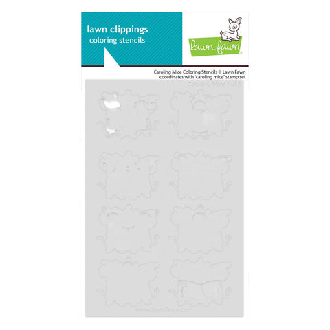 Lawn Fawn Stencil Caroling Mice