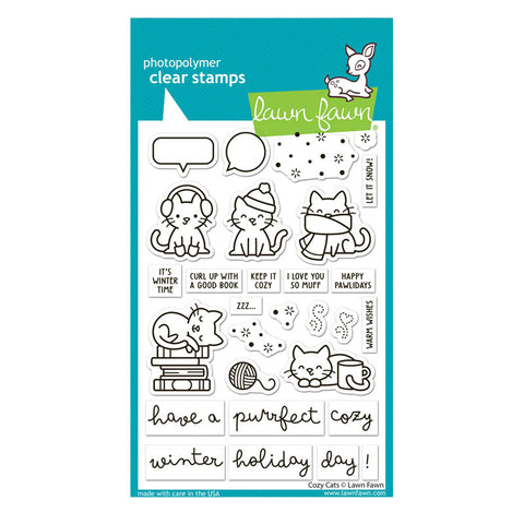 Lawn Fawn Clear Stamps Cozy Cats