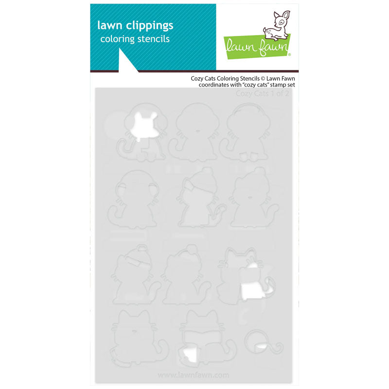Lawn Fawn Stencil Cozy Cats
