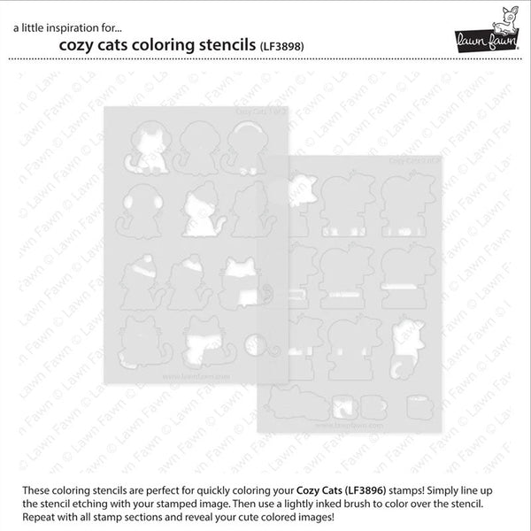 Lawn Fawn Stencil Cozy Cats