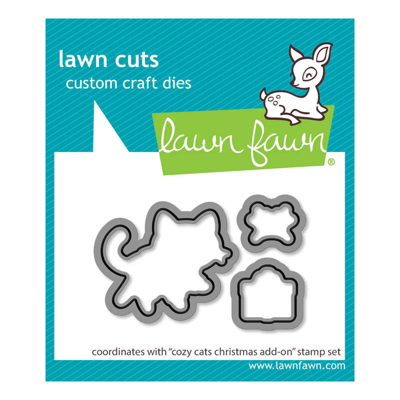 Lawn Fawn Dies Cozy Cats Christmas Add-On