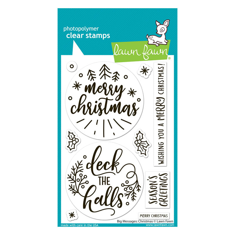 Lawn Fawn Clear Stamps Big Messages: Christmas