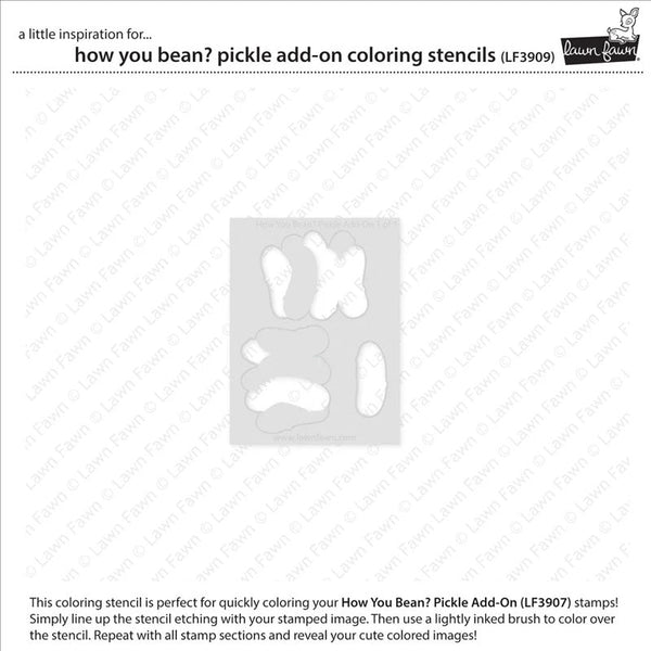 Lawn Fawn Stencil How You Bean? Pickle Add-On