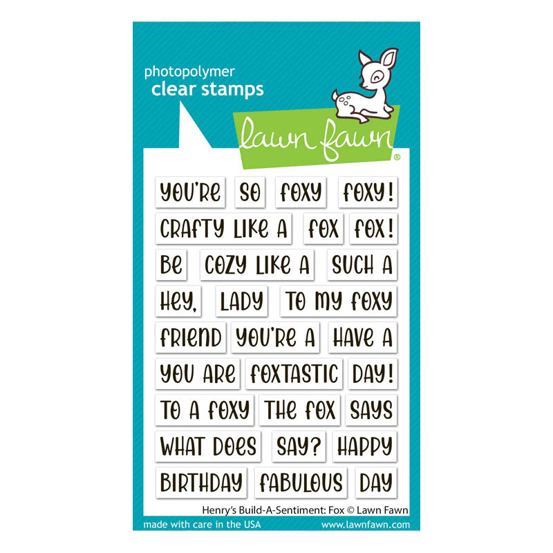 Lawn Fawn Clear Stamps Henry'S Build-A-Sentiment: Fox