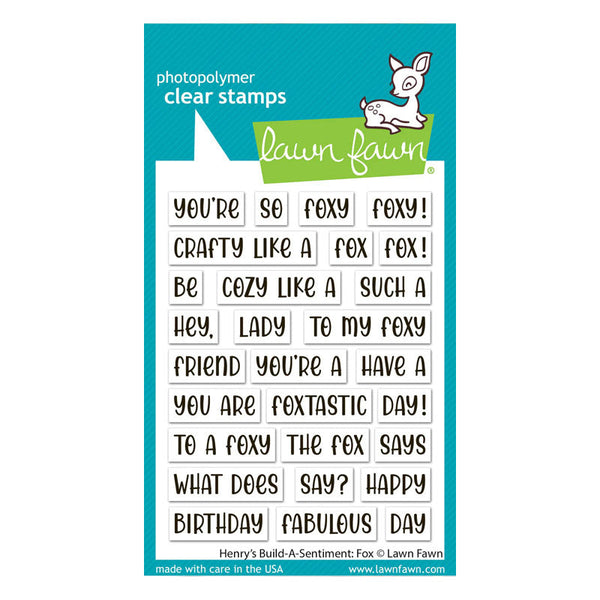 Lawn Fawn Clear Stamps Henry'S Build-A-Sentiment: Fox