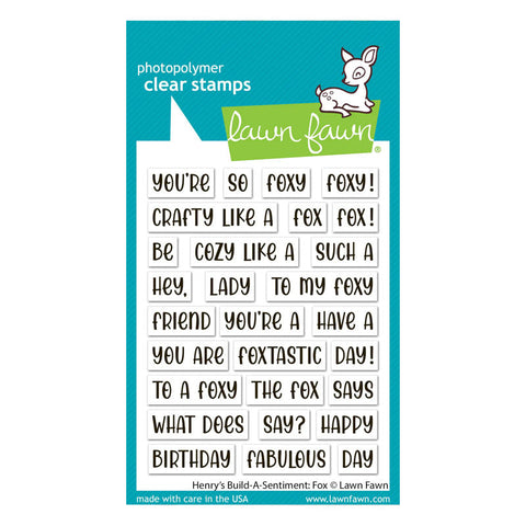 Lawn Fawn Clear Stamps Henry'S Build-A-Sentiment: Fox