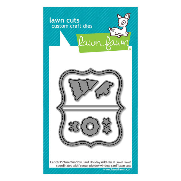Lawn Fawn Dies Center Picture Window Card Holiday Add-On